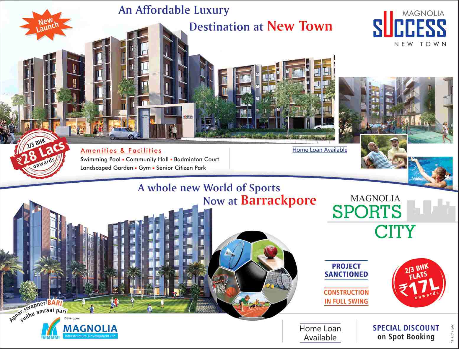 Invest in affordable properties by Magnolia Infrastructure in Kolkata